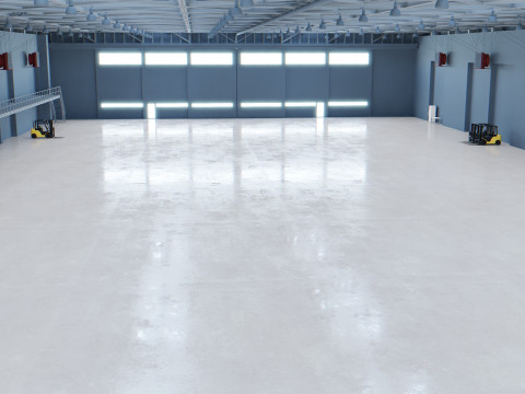 Airplane Hangar Interior 6 3D Model