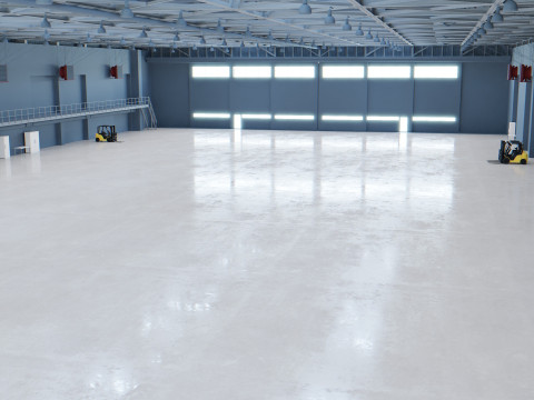 Airplane Hangar Interior 6 3D Model
