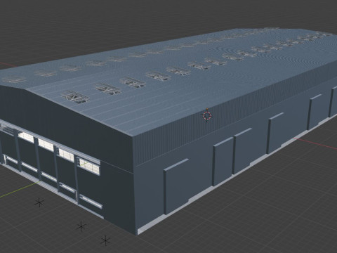 Airplane Hangar Interior 6 3D Model