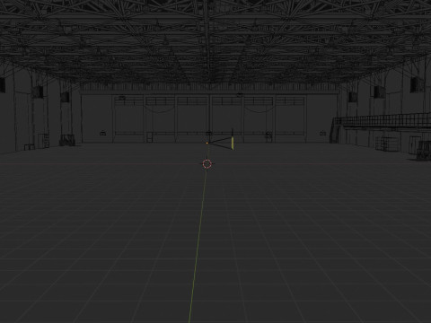 Airplane Hangar Interior 6 3D Model