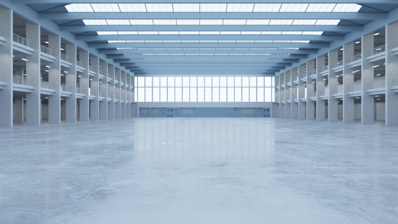 Industrial Hall Interior 1 3D 模型 .c4d .max .obj .3ds .fbx .stl .blend