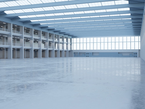 Industrial Hall Interior 1 3D 模型