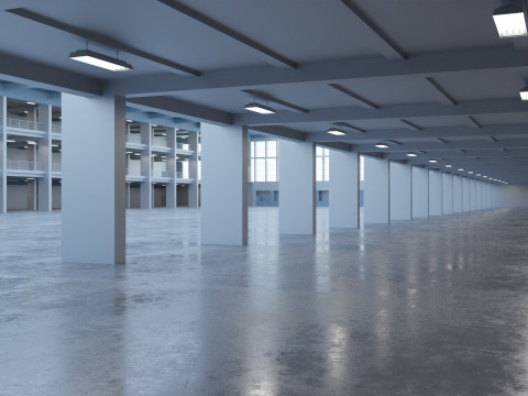 Industrial Hall Interior 1 3D 模型