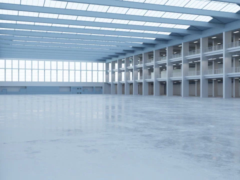Industrial Hall Interior 1 3D Model