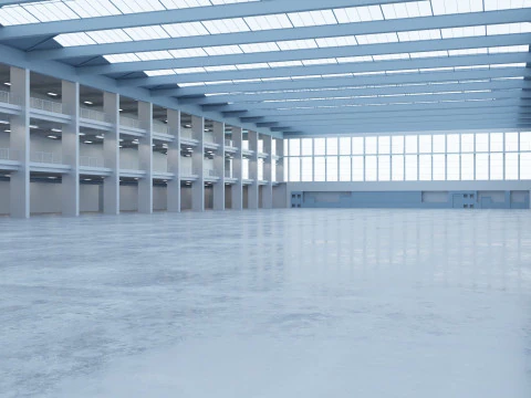 Industrial Hall Interior 1 3D Model