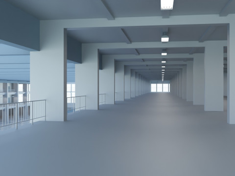Industrial Hall Interior 1 3D 模型