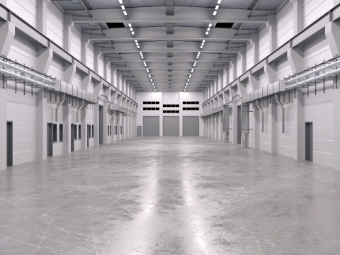 Industrial Hall Interior 2 3D-Modell