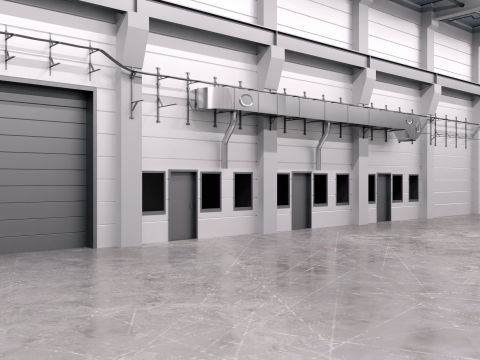 Industrial Hall Interior 2 3D-Modell