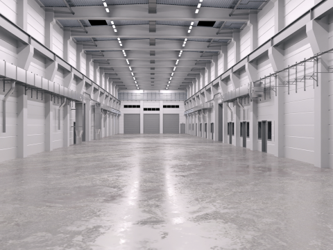 Industrial Hall Interior 2 3D-Modell
