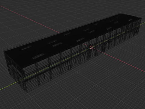 Industrial Hall Interior 2 3D-Modell