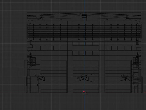 Industrial Hall Interior 2 3D-Modell
