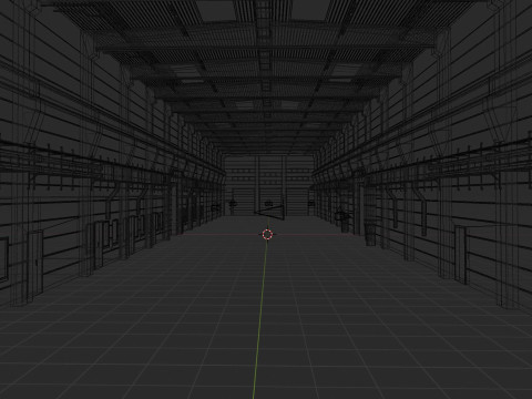 Industrial Hall Interior 2 3D-Modell