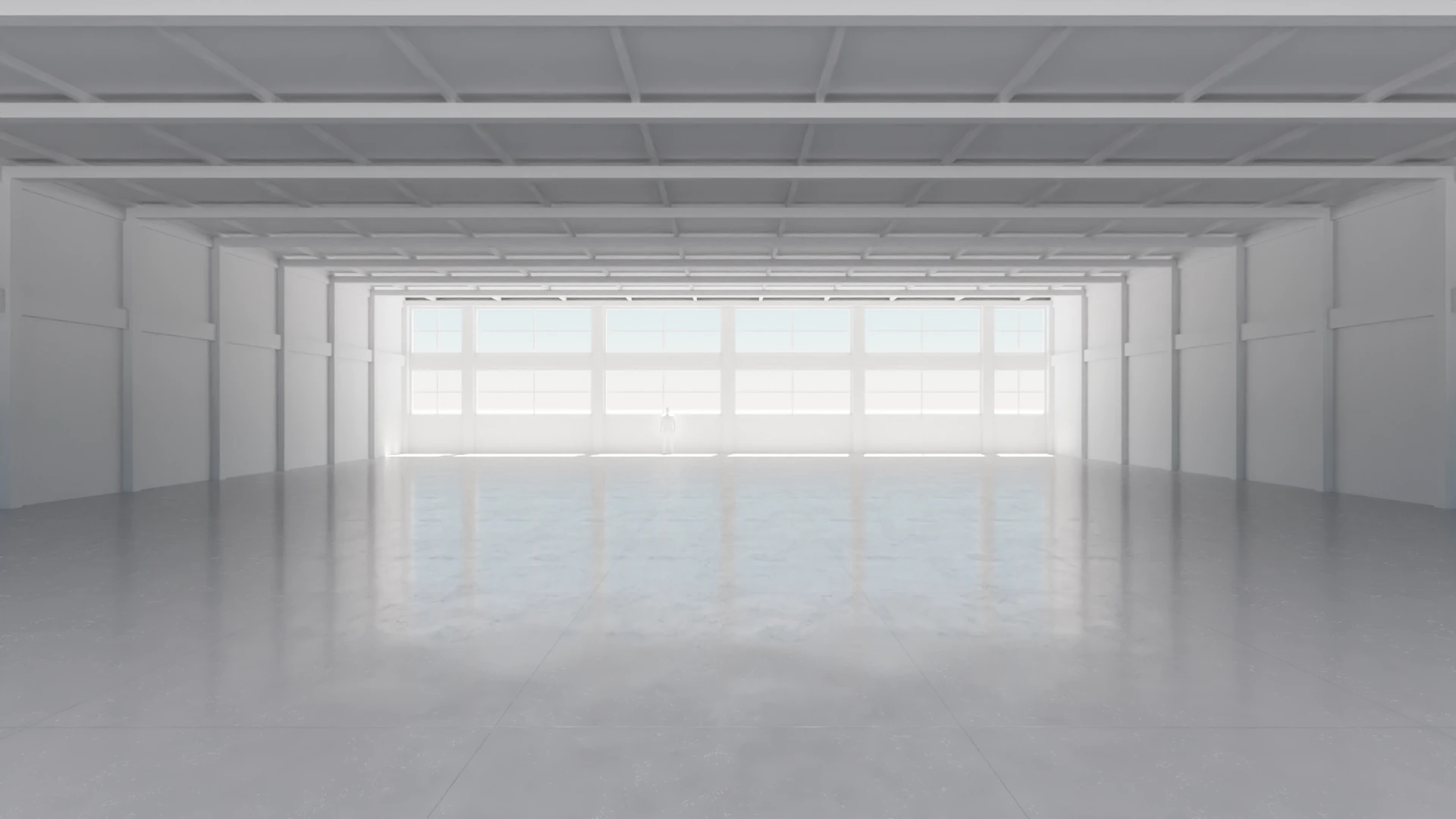 Industrial Hangar Hall Interior 4 3D Model .c4d .max .obj .3ds .fbx .stl .blend