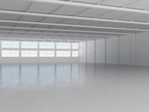 Industrial Hangar Hall Interior 4 Model 3D