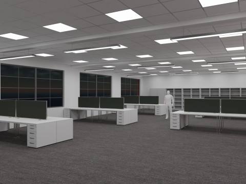 Office Space Interior 3 3D Модель
