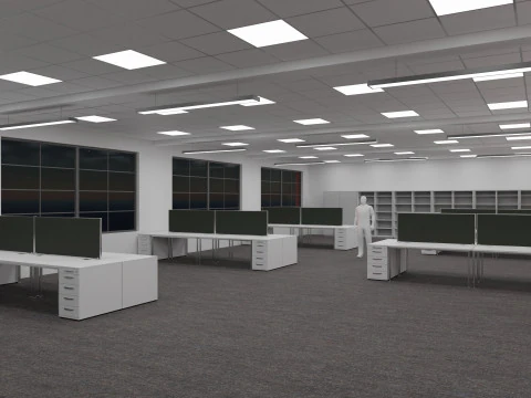 Interni dello spazio ufficio 3 Modello 3D