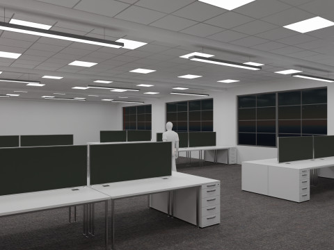 Office Space Interior 3 3D 모델