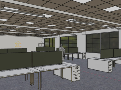 Office Space Interior 3 3D 모델