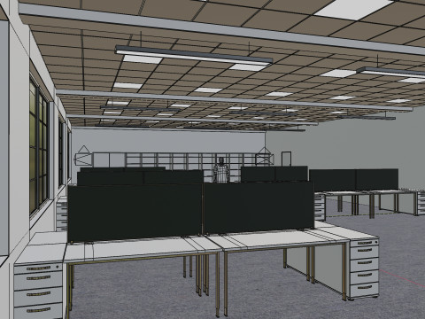 Office Space Interior 3 3D 모델