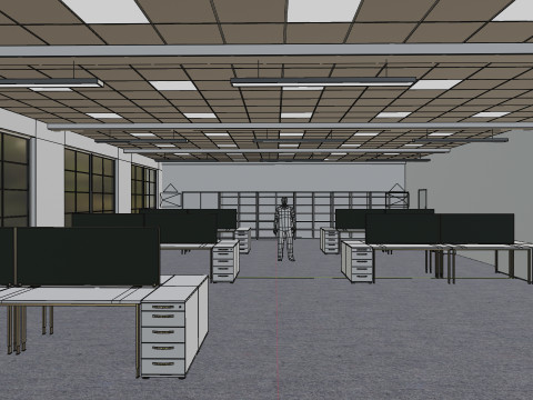 Office Space Interior 3 3D 모델