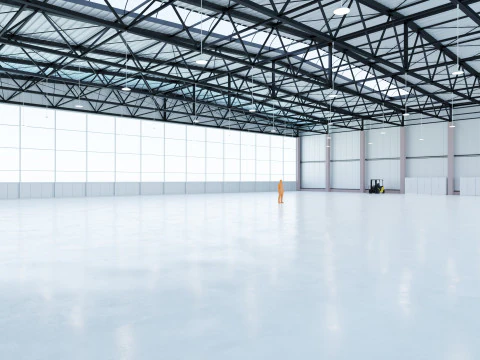 Airplane Hangar Interior 7 3D Model