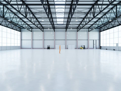 Airplane Hangar Interior 7 3D Model