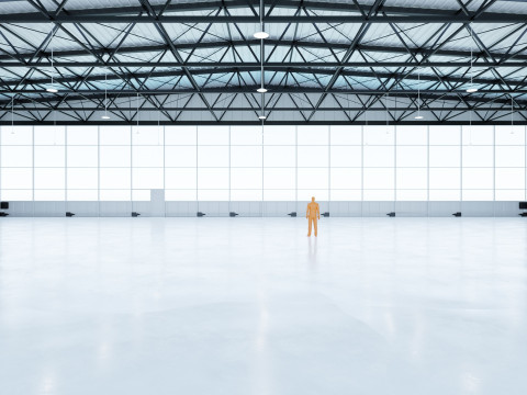 Airplane Hangar Interior 7 3D 模型
