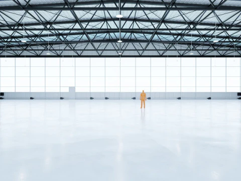 Airplane Hangar Interior 7 3D Model