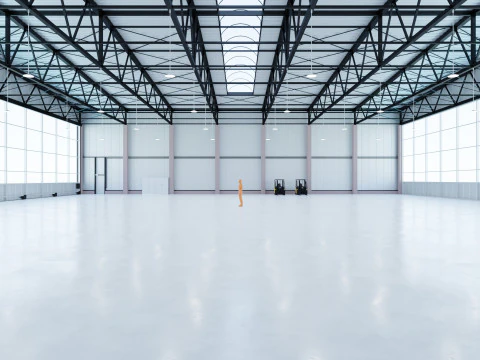 Airplane Hangar Interior 7 3D Model