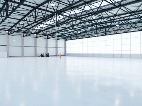 Airplane Hangar Interior 7 3D Model