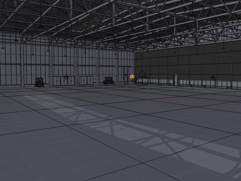 Airplane Hangar Interior 7 3D 模型