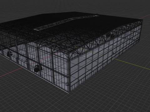 Airplane Hangar Interior 7 3D 模型