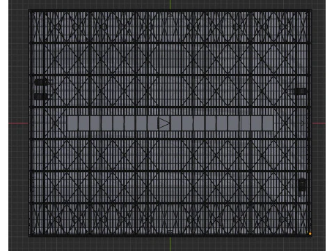 Airplane Hangar Interior 7 3D Model