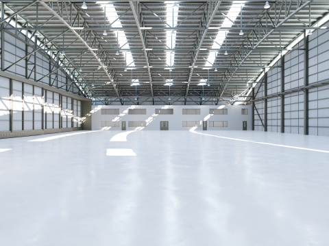 Airplane Hangar Interior 8 Modelo 3D