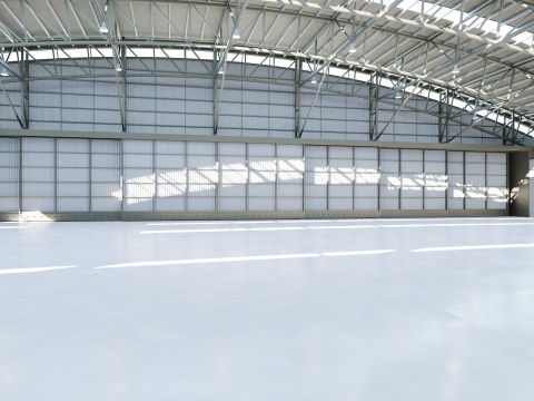 Airplane Hangar Interior 8 Modelo 3D