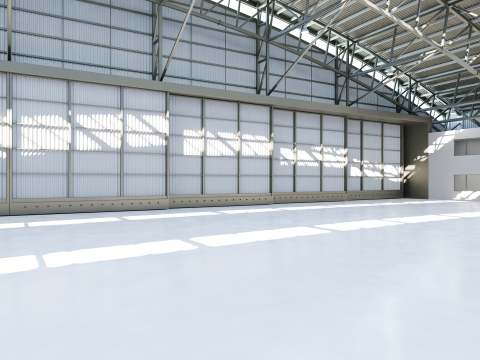 Airplane Hangar Interior 8 Modelo 3D