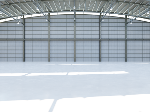 Airplane Hangar Interior 8 Modelo 3D