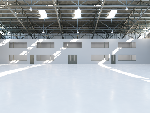 Airplane Hangar Interior 8 Modelo 3D