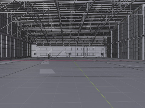 Airplane Hangar Interior 8 Modelo 3D