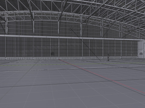 Airplane Hangar Interior 8 Modelo 3D