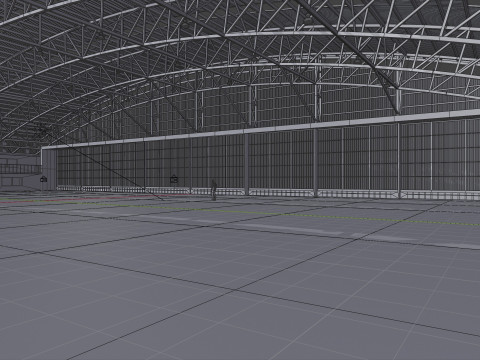 Airplane Hangar Interior 8 Modelo 3D