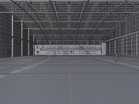 Airplane Hangar Interior 8 Modelo 3D