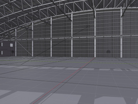 Airplane Hangar Interior 8 Modelo 3D
