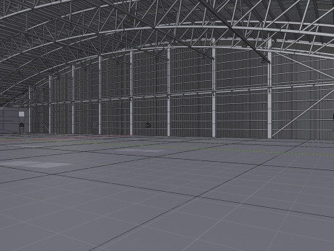 Airplane Hangar Interior 8 Modelo 3D
