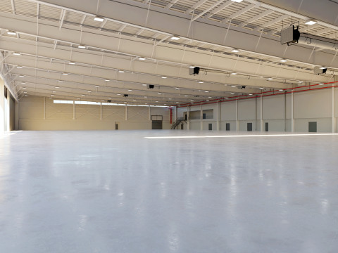 Airplane Hangar Interior 9 3D Модель