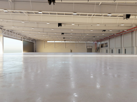 Airplane Hangar Interior 9 Modelo 3D
