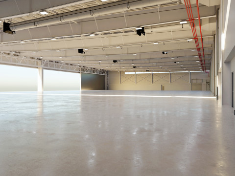 Airplane Hangar Interior 9 Modelo 3D