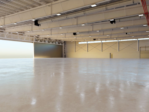 Airplane Hangar Interior 9 Modelo 3D