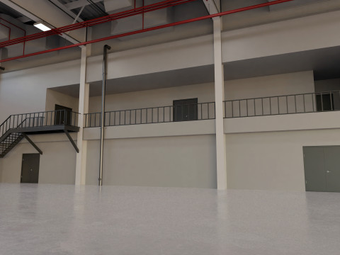 Airplane Hangar Interior 9 Modelo 3D