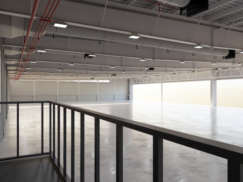 Airplane Hangar Interior 9 Modelo 3D